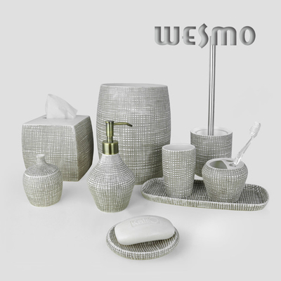 Porcelain Bathroom Accessories Set 8 Piece