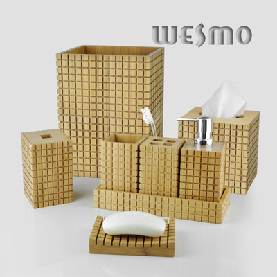 Eco Friendly Modern Bamboo Bathroom Sets with A Carbonization Effect