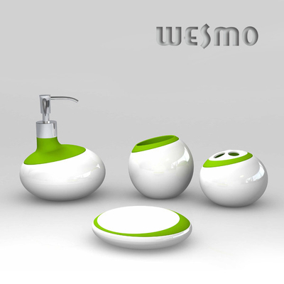 Cobblestone Shape  4 Pcs Porcelain Bathroom Accessories Set