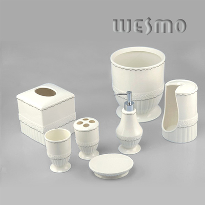 6 Piece Virage Nuance Silver Porcelain Bathroom Set