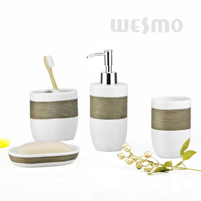 4pcs σύνολο λουτρών πορσελάνης ψαμμίτη, κομψά εξαρτήματα λουτρών
